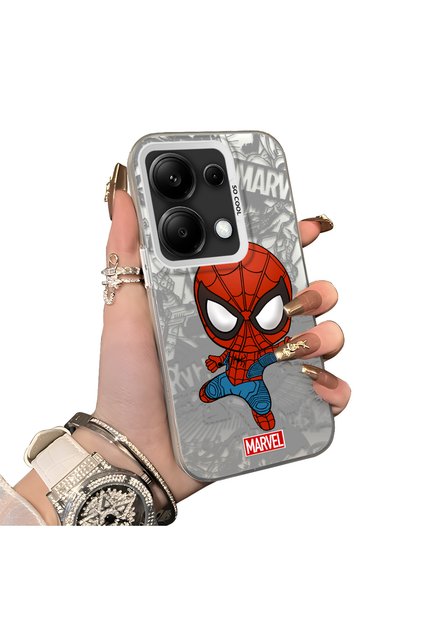 Redmi Note 13 Pro 4g Compatible Spider Man Patterned Silicone Edge Hard Back Case Couple Phone Case
