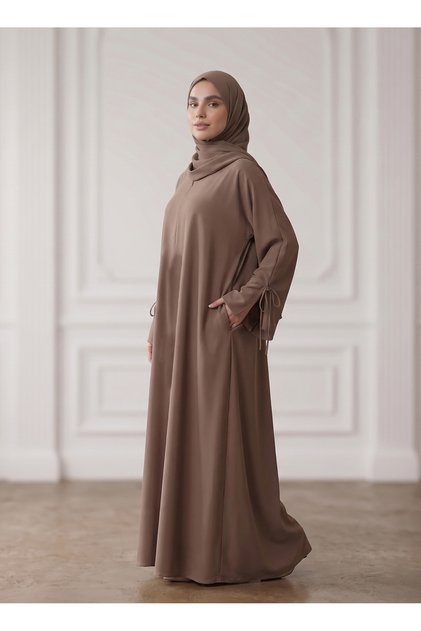 Front Zip Nida Abaya with Inside Belt & Pockets