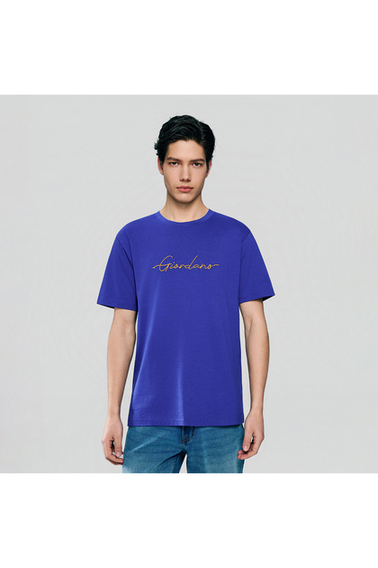Men’s Slim Fit Cotton Signature Print Tee