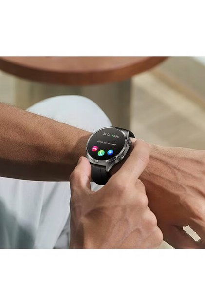 Smartwatch cu monitorizare glicemie, ECG, HRV - RNCF38 AMOLED Brățară argintie