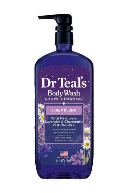 Dr Teal's Sleep Blend Body Wash with Pure Epsom Salt & Melatonin - Promotes a Better Night's Sleep with Lavender & Chamomile Oils 710ml