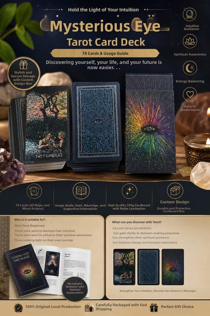 Planet Tarot Card, Mysterious Eye Tarot Card Deck