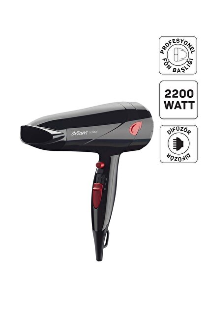 Arzum Linda Saç Kurutma Makinesi AR569 2000W Fön Makine Siyah