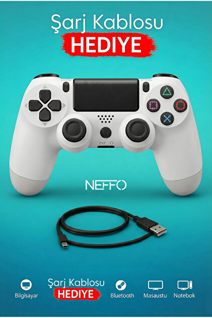 NEFFO Ps4 Joystick Tablet Telefon Pc Uyumlu Titreşimli Oyun Kolu 1