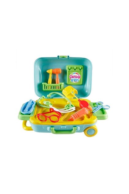 03482 Doktor Set Eğitici Tekerlekli Bavul 15 Parça Yey- 03482