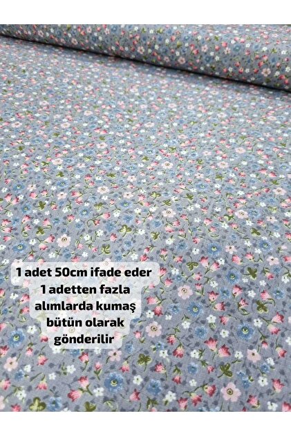 Poplin kumaş Kırkyama için uygundur ( çiçek desen 50 x 170 )