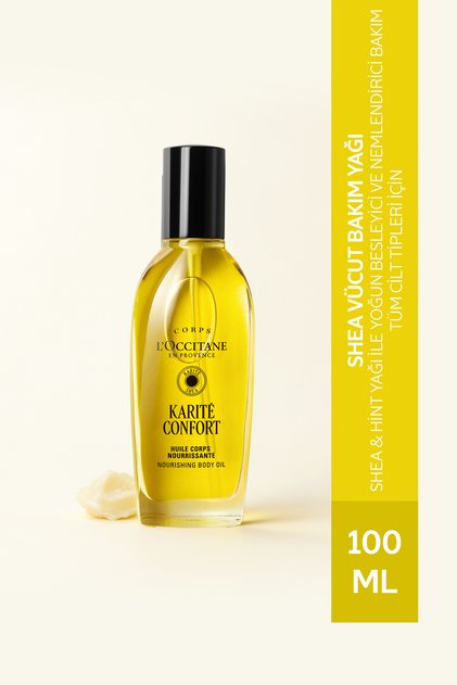 Shea Vücut Bakım Yağı, Shea ve Hint Yağı İçeren Besleyici, 100 ml