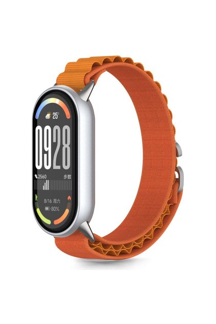 Curea Nylon Pro pentru Xiaomi Smart Band 8 / 9 / 10 / NFC, nylon rezistent, portocalie