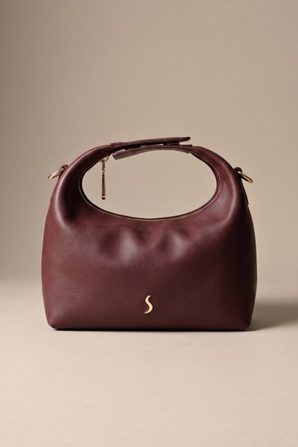 Women's Bag Crossbody Bag Strap Shoulder Bag Soft Textured Handbag Bag Small Burgundy - Eryn