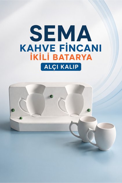 Sema Kahve Fincanı Ikili Batarya | Alçı Kalıp