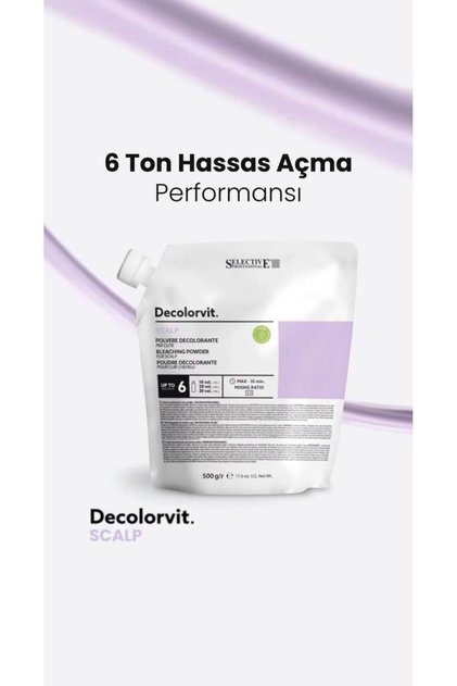 Selective Decolorvit Scalp Mor Toz Açıcı 500gr (YENİ AMBALAJ)