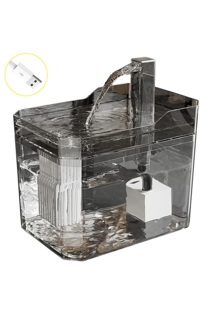 USB Transparent Cat Water Fountain: Automatic Pet Water Dispenser with Filters, Circulating and Flow