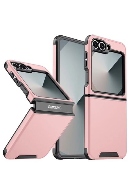 Galaxy Z Flip7 FE Pink Luxury For Magsafe Magnetic Shockproof Hard PC Armor Phone Case For Samsung G