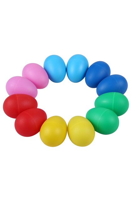 12pcs Type 1 12Pcs/6pcs Egg Shakers Musical Instruments Percussion Egg for Kids Toys Plastic Easter