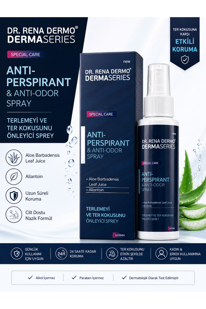 DR. Rena Dermo Anti-Perspirant sprey terlemeyi ve ter kokusunu önleyici sprey 100 ml