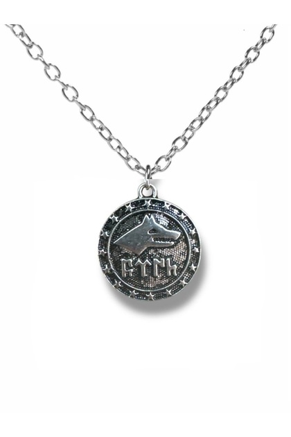 Bozkurt Turkish Figured Necklace – Silver Color Unisex Metal Jewelry