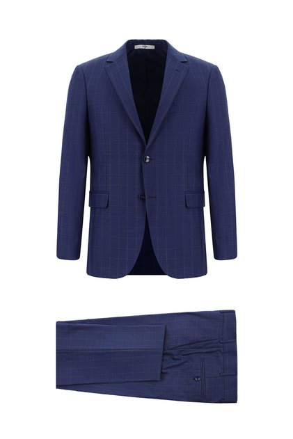 6 Drop Regular Fit Standard Cut Plaid Suit