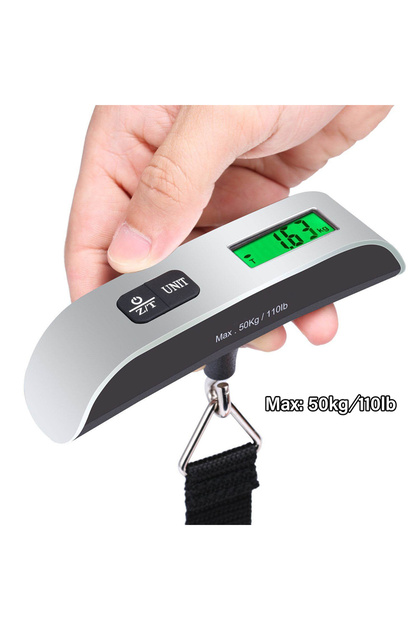 50Kg 50kg/110lb Hanging Scale Portable Mini LCD Digital Electronic Scales Suitcase Travel Luggage We
