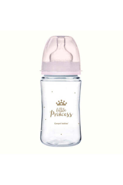 Бебешка антиколикова бутилка с широко гърло 240мл PP Easy Start Royal Baby Roz - 35/234_Pin