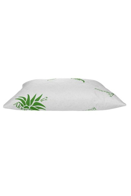 Set 2 perne microfibra matlasate Aloe Vera, 50x70 cm, albe