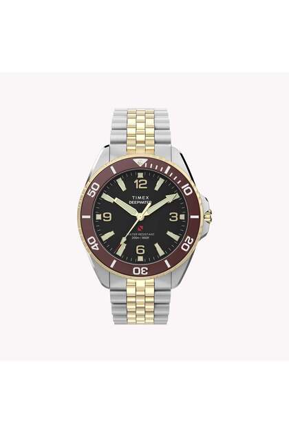 Men's Steel Silver-Tone Two-Tone Black Dial | TW2Y64700