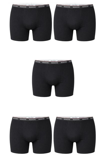 Pack of 5 Men's Large Size Comfortable Fit Redzone Lycra Bamboo Boxer Black