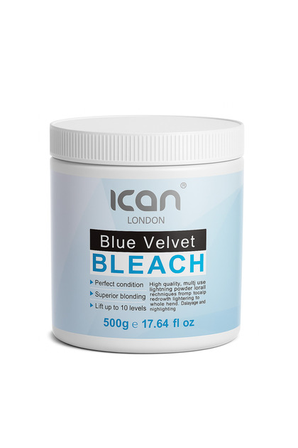 Blue Velvet Hair Bleach Powder 500g – Dust Free Professional Hair Lightener | Anti-Brass Blue Formula for Fast, Even & Controlled Lifting