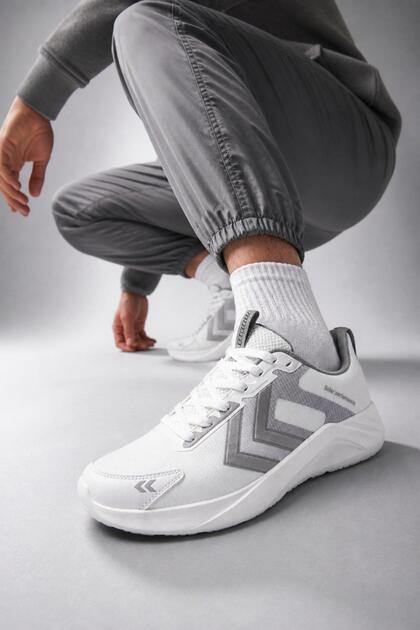 hummel Solar Prf II 900897-9001 Unisex Spor Ayakkabı Beyaz Gri