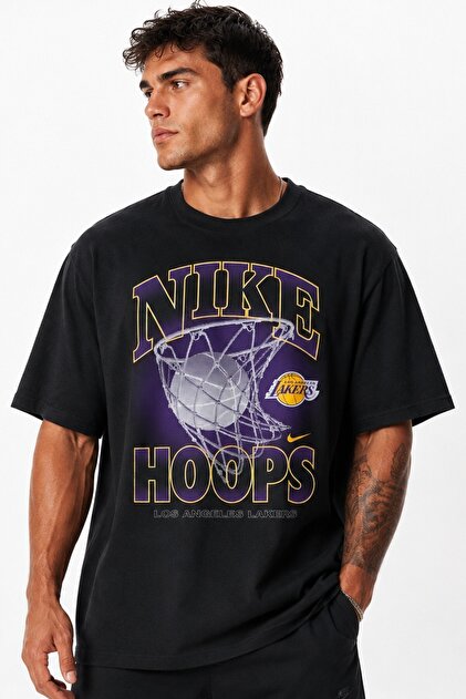 Nike Los Angeles Lakers Courtside Loose Fit Mens Tee Erkek Grafik