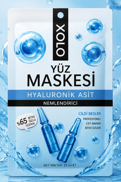 Nemlendirici Yüz Maskesi Hyaluronik Asit Yoğun Nem Işıltı Veren 25 ml
