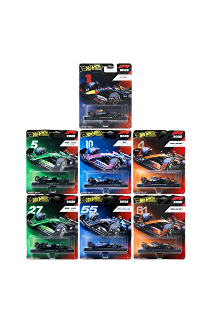 HOT WHEELS Premium Formula 1 2025 Seti 7'li 1:64 Diecast Model