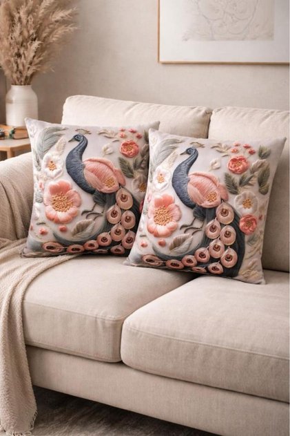 Vellina Printed 2-Piece Throw Pillow Cover 40X40 cm