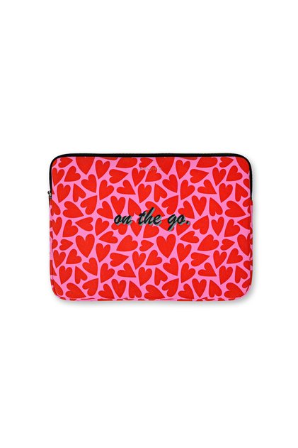 Laptop Sleeve, Pink & Red Hearts - on the Go