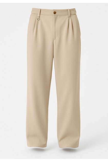 Relaxed fit fabric trousers