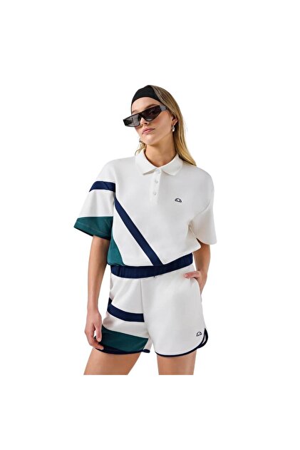 6SF5002-OF Kadın Polo Yaka T-Shirt - Kırık Beyaz