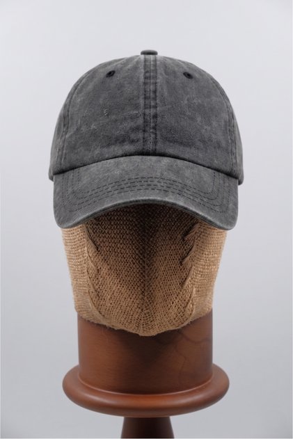 Unisex Washed Vintage Dark Gray Baseball Cap - Vintage Sports Cap