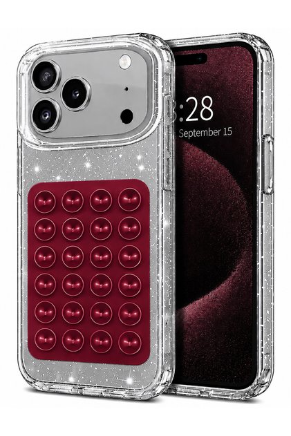Compatible with iPhone 17 Pro Max / 18 Pro Max - Silvery Hard Non-Yellowing Transparent Case, Phone Grip Vacuum and Slim Cover
