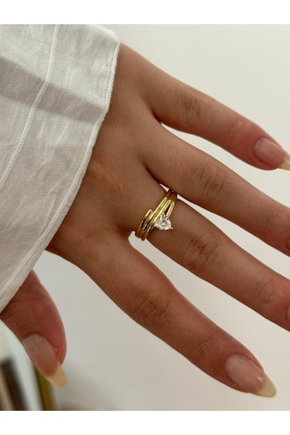 Multiple Rings with Drop Stones