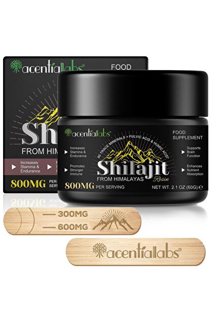 SHILAJIT RĂȘINĂ PURĂ DIN HIMALAYA – Acential Labs | 800mg | 60g