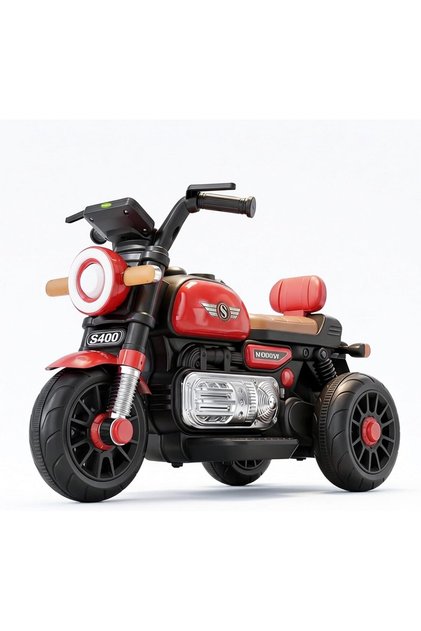 Dravo Battery Operated Bike for Kids | 3 Wheel Electric Ride On Motorcycle with Music (Red)