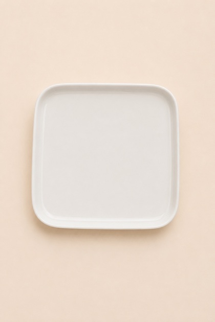 Perla Tek Parça 22 cm Pasta / Kek / Tatlı Tabağı & Servis / Sunum Tabağı