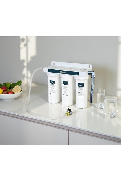 Granular Carbon UDF Water Filter Refill White, 2.8x7x25cm, Universal Compatibility, Easy Replacement Cartridge