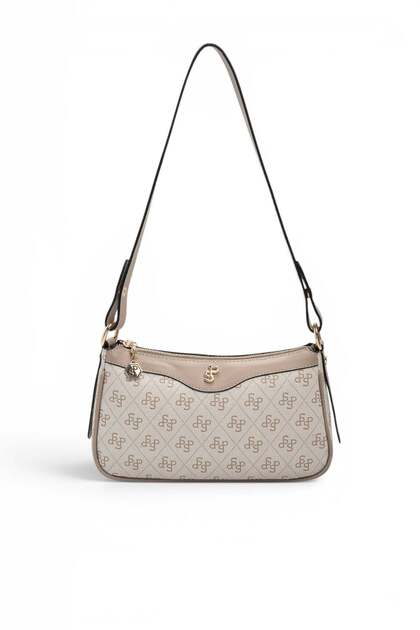 Beige - Sand Monogram Women's Crossbody Bag Sp1274