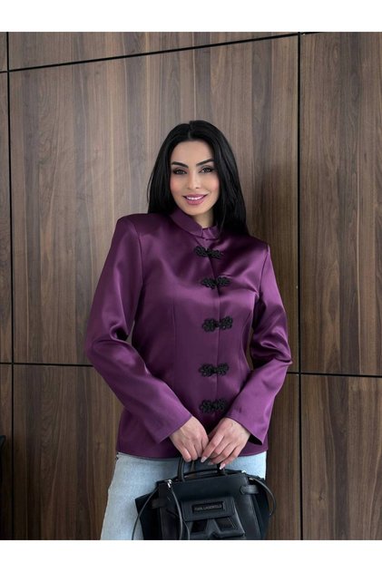 Women's Napolyon Buttoned Premium Quality Stylish Collar Special Design Jacket