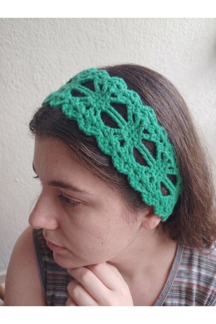 Bohem Tarz Örgü Saç Bandana
