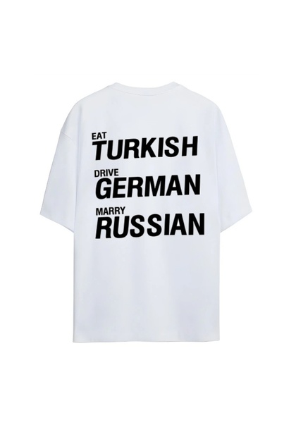 SVART WEAR Eat Turkish Drive German Marry Russian Unisex Oversize