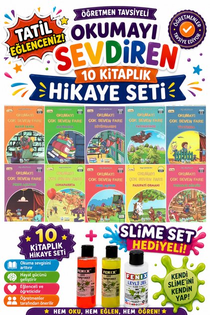 3Rd Grade Teacher Recommended 48-Page Story Set That Encourages Reading (10-Book Set with Slime Set Gift)