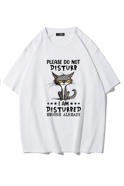 Unisex Oversize Please Do Not Disturb T-Shirt (White)