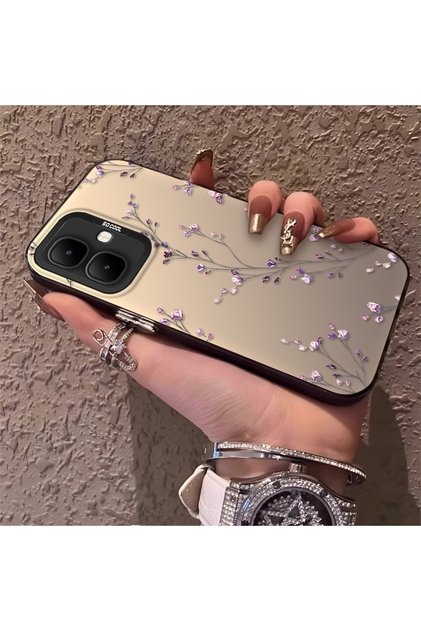 Infinix Smart 10 Compatible Slim Branch Flower Case, Wear-Resistant Minimalist Mobile Phone Case