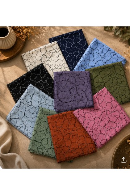 Desenli Yazma Eşarp 10Lu Set eşarp